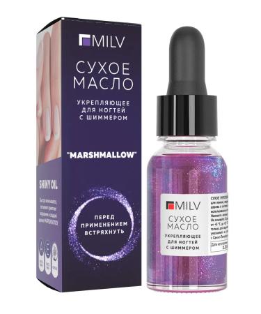 MILV Dry oil for cuticle and nails with Marshmallow shimmer