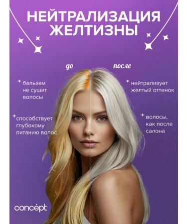 CONCEPT MOSCOW Tinting hair balm from yellowness Arctic - Buy Online on GoSupps.com
