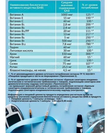 Vitumnus Vitamin-mineral complex Diabetes 30 caps.*3UP - Buy Online on GoSupps.com