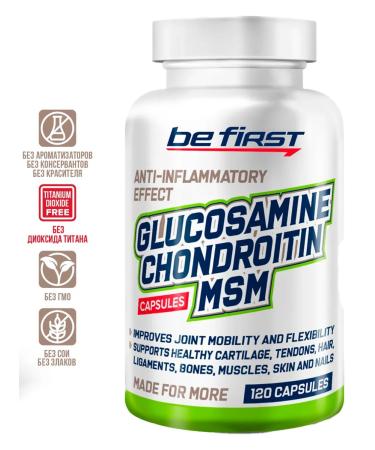 Be First Glucosamine Chondroitin MSM glucosamine chondroitin MSM 120 pcs - Buy Online on GoSupps.com
