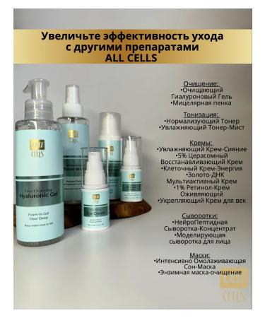 ALL CELLS Hyaluronic Cleansing Gel for Face - Buy Online on GoSupps.com