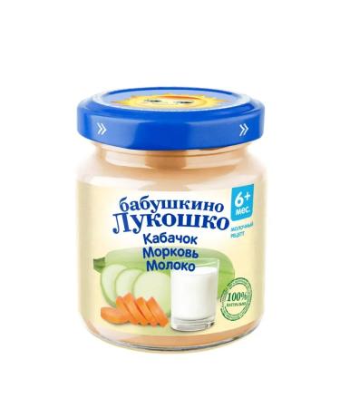 grandma's basket Puree zucchini carrots milk 100 g x 6 pcs - Buy Online on GoSupps.com