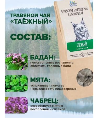 ALTAIVITA Taiga herbal tea in pyramids 60 g. (Crafts) - Buy Online on GoSupps.com
