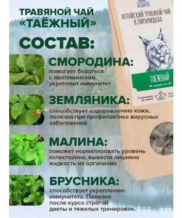ALTAIVITA Taiga herbal tea in pyramids 60 g. (Crafts) - Buy Online on GoSupps.com