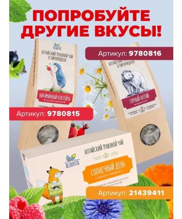 ALTAIVITA Taiga herbal tea in pyramids 60 g. (Crafts) - Buy Online on GoSupps.com