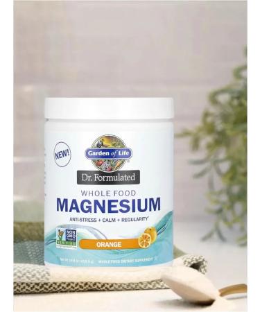 Garden of Life Whole -drink magnesium in powder with an orange taste 419.5 g