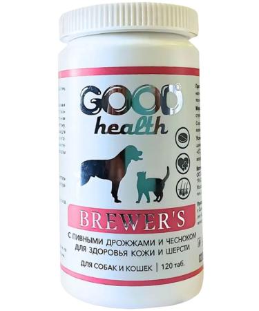 Good Health Vitamins for dogs of cats brew yeast garlic 120 tab