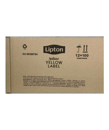 Lipton Black tea Yellow Label in bags 12 packs of 100 - Buy Online on GoSupps.com