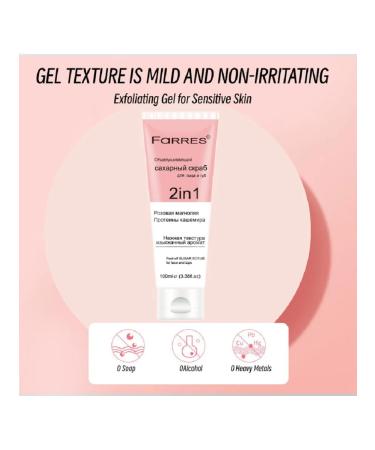 FARRES Scrub-peeling for the face and lips of sugar "Magnolia and cashmere" - Buy Online on GoSupps.com