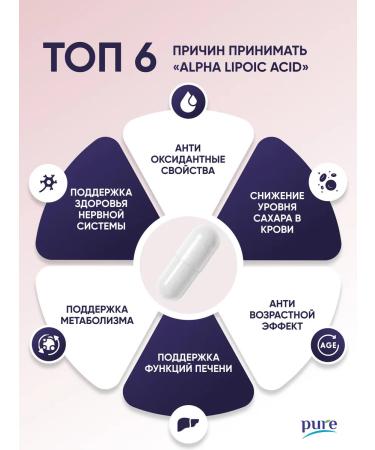 Pure Minerals Alpha lipoic acids antioxidant sugar decrease - Buy Online on GoSupps.com