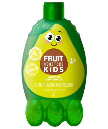 Megamonsters Frutomonstra Children's gel shower foam 2V1 avocado 400ml