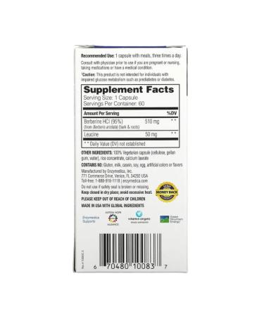 enzymedica Berberin extract 500 mg 60 capsules - Buy Online on GoSupps.com