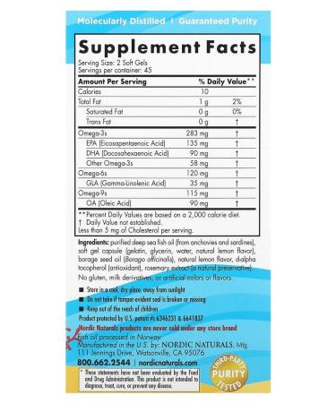 Nordic Naturals Omega for children 6-12 years old 283 mg 90 mini-capsule - Buy Online on GoSupps.com