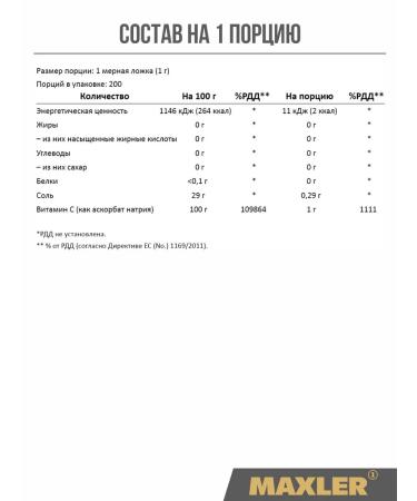 maxler Vitamin C Sodium ascorbate powder 200 grams - Buy Online on GoSupps.com