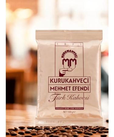 KURUKAHVECI MEHMET EFENDI Turkish ground coffee Mehmet Efendi in a pack of 3pcs 100 g - Buy Online on GoSupps.com