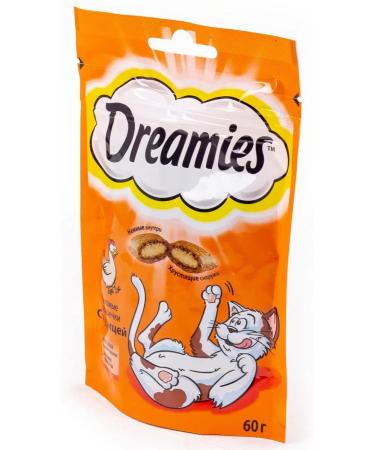 DREAMIES Cats for cats Dreams Pillows with chicken 60g 10 pcs - Buy Online on GoSupps.com