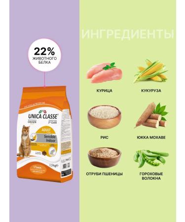 Unica Classe Adult in-Home Luxury Hairball cat food 1.5 kg - Buy Online on GoSupps.com