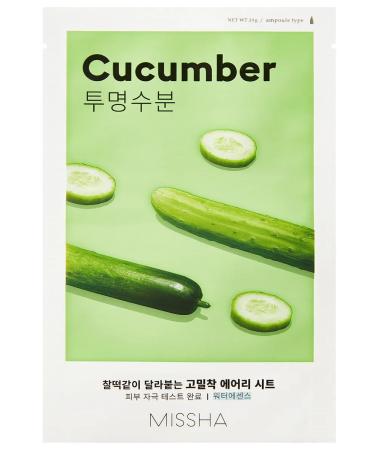 MISSHA Fabric face mask moisturizing with cucumber of Korea