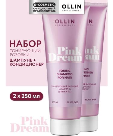 Ollin Professional Set tinting shampoo and air conditioner Pink Dream