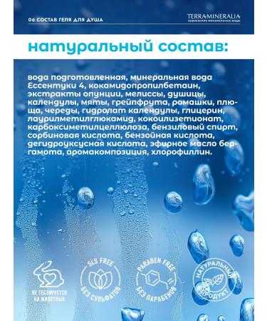 TERRAMINERALIA Shower gel with mineral water bergamot 250 g - Buy Online on GoSupps.com