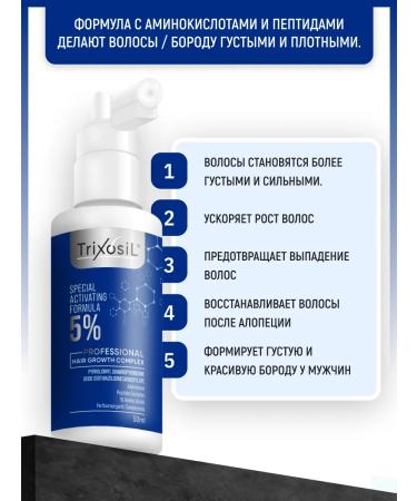 Trixosil Serum 5% for hair growth Boost - Buy Online on GoSupps.com