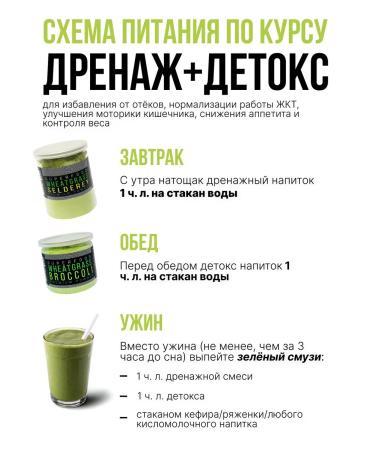 SNEKO GOLD Detox drink for losing weight broccoli + Witgrass 100 g - Buy Online on GoSupps.com