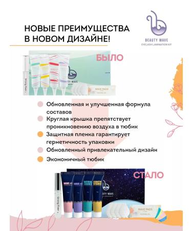 Neicha Set for laminating eyelashes and eyebrows Beauty Wave - Buy Online on GoSupps.com