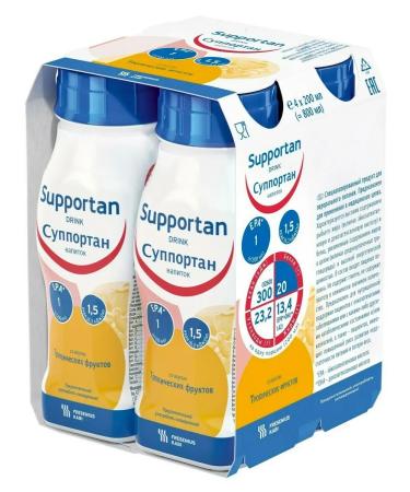 Fresenius Kabi Supportan 200 ml 250 g tropical fruits 4 pcs