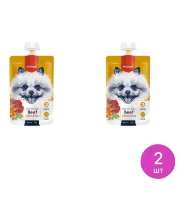 Wanpy Business Dog Dog Dog Dog Mousse of Busy 90g 2 pcs