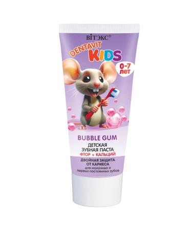 Vitex Toothpaste Children's gel fluorine + calcium bubble gum