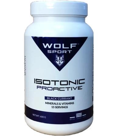 WolfSport Isotonic Sports powder Proactive 600g black currant - Buy Online on GoSupps.com
