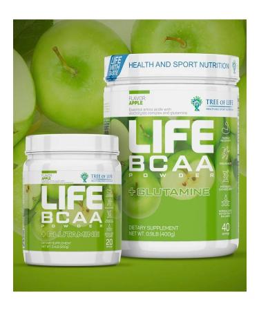 Tree of Life BCAA + Glutamine 400 g Apple - Buy Online on GoSupps.com