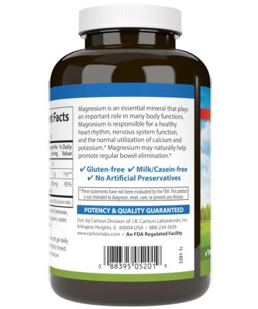 Carlson Magnesium Gels 400 Mg 100 Soft Gels (Magnesium 400) - Buy Online on GoSupps.com