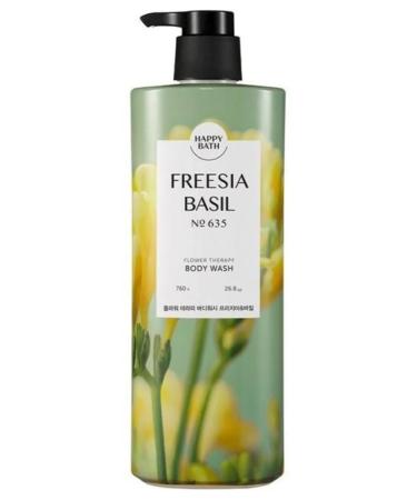 Happy Bath Shower gel with fragrance of freesia and basil 760g - Buy Online on GoSupps.com