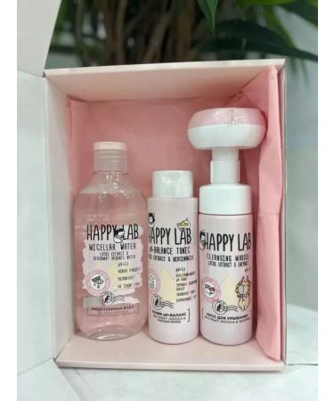 Happy Lab Mousse set for washing micellar water tonic - Buy Online on GoSupps.com