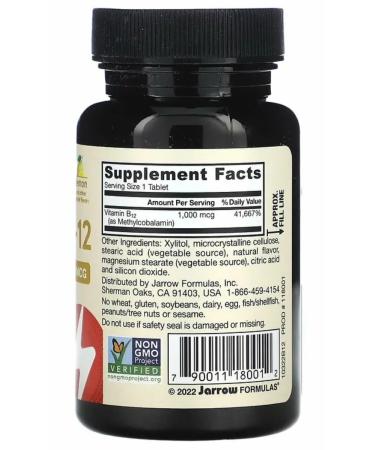 Jarrow Formulas Methyl B-12 Vitamin B12 methylcobalamin - Buy Online on GoSupps.com