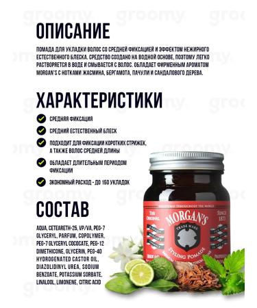 Lipstick for hair styling Morgans Pomade 100 gr. - Buy Online on GoSupps.com