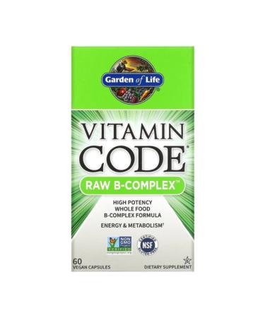 Garden of Life RAW B-Complex a complex of B vitamins 60 capsules - Buy Online on GoSupps.com