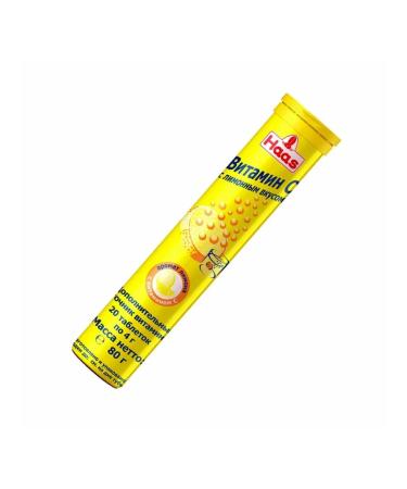 HAAS Vitamin C with lemon flavor 80 g 20 sparkling tablets - Buy Online on GoSupps.com