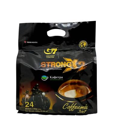 Trung Nguyen G7 Vietnamese soluble coffee Strong X2 3B1 sticks 24pcs 25g - Buy Online on GoSupps.com