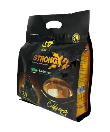 Trung Nguyen G7 Vietnamese soluble coffee Strong X2 3B1 sticks 24pcs 25g - Buy Online on GoSupps.com