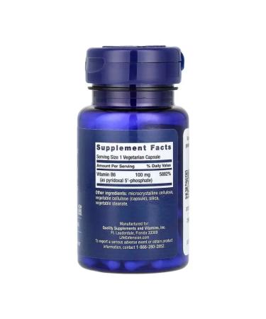 Life extension Vitamin B 6 pyridoxal 5'-phosphate 100mg - Buy Online on GoSupps.com