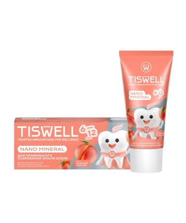 TISWELL Baby toothpaste from caries and plaque Persik 6 12 years old - Buy Online on GoSupps.com