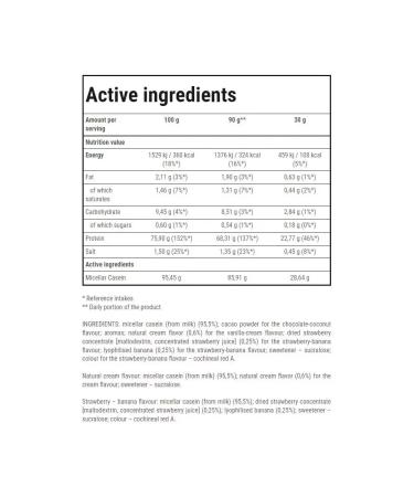 Trec Nutrition Casein Dairy Casein 100 for muscle growth 600 g vanilla - Buy Online on GoSupps.com