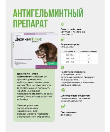 KRKA Dehinel plus tablets weighing 2310 mg No. 12 - Buy Online on GoSupps.com