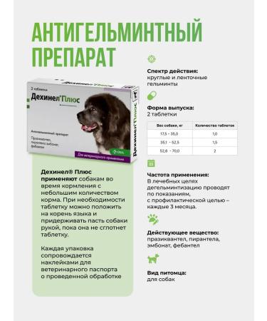 KRKA Dehinel plus tablets weighing 2310 mg No. 2 - Buy Online on GoSupps.com