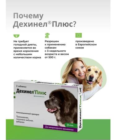 KRKA Dehinel plus tablets weighing 2310 mg No. 2 - Buy Online on GoSupps.com