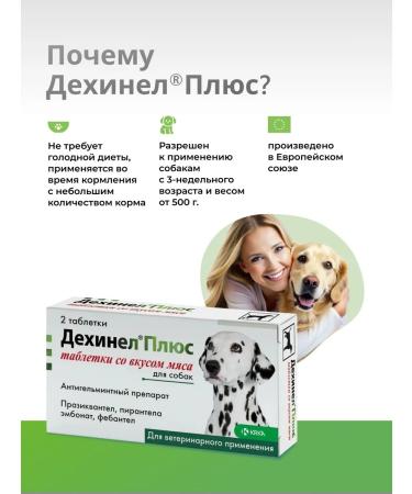 KRKA Dehinel plus tablets with the taste of meat No. 2 - Buy Online on GoSupps.com