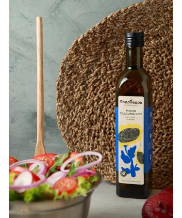 TM Podobedov Sunflower oil high ooleine cold squeeze 500 ml.x2 - Buy Online on GoSupps.com