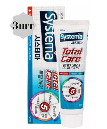 LION Toothpaste with green mint for freshness 120g 3pcs